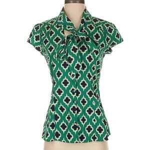 BOGO FREE, Banana Republic bow tie geometric print blouse, size 4